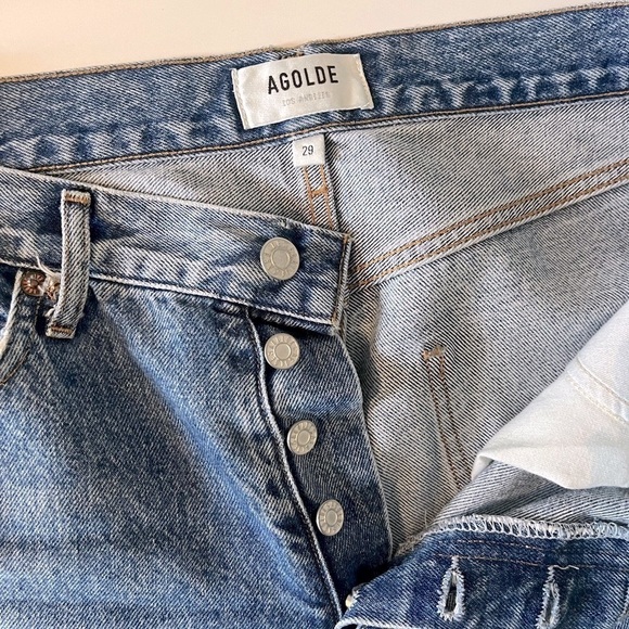 Agolde Lana Jean Mid Rise Vintage Straight Leg Denim Size 29 - Picture 13 of 14